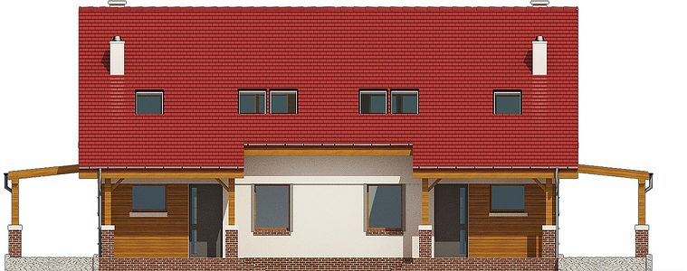 Фасад дома KHG-2186-75 Фасад дома KHG-2186-75